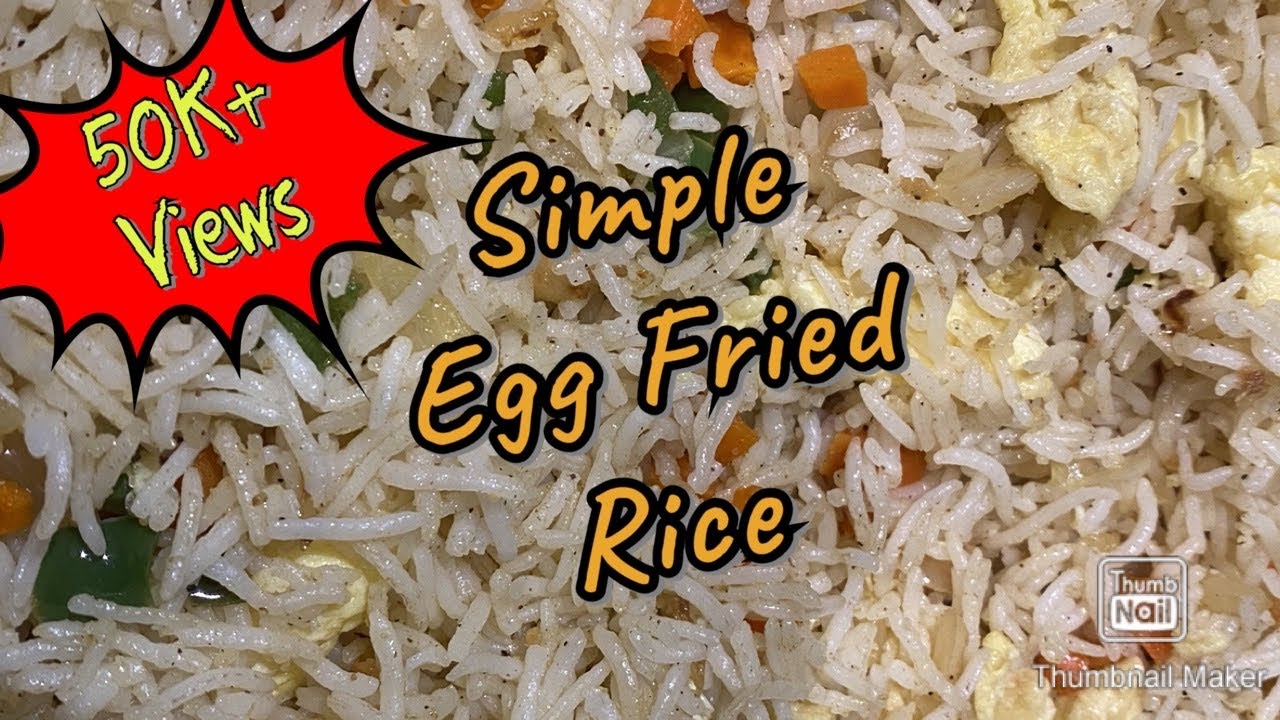 Simple & Tasty Egg Fried Rice without any sauces Indian Style Egg Fried Rice Egg Fried Rice