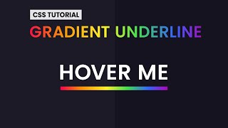 Rainbow Underline Hover Effect