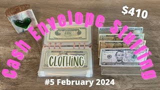 Last Cash Envelope Stuffing of FEBRUARY 2024 \/\/ Low Income Weekly Budget