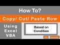 [Q &amp; A Response] Excel VBA: How to Cut/ Copy Row of Data Based on a Condition || Two Techniques
