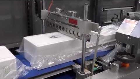 Kallfass Universa 500 Servo High-Speed Shrink Wrap Machine Shrink Wrapping Fish In Styrofoam Boxes