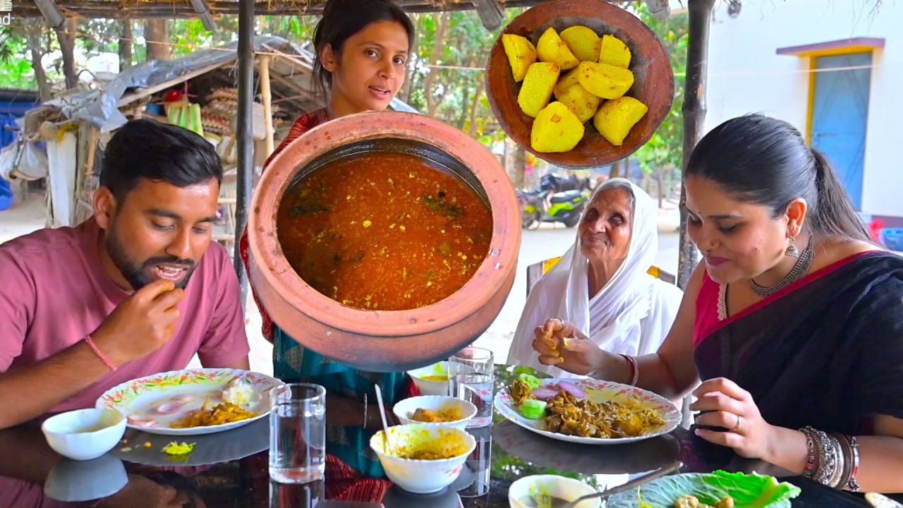 দিল্লির এক দিদিভাইয়ের জন্য রান্না হলো মাটির হাড়িতে পাতি হাঁসের মাংস সঙ্গে কুল মাখা Duck handi recipe