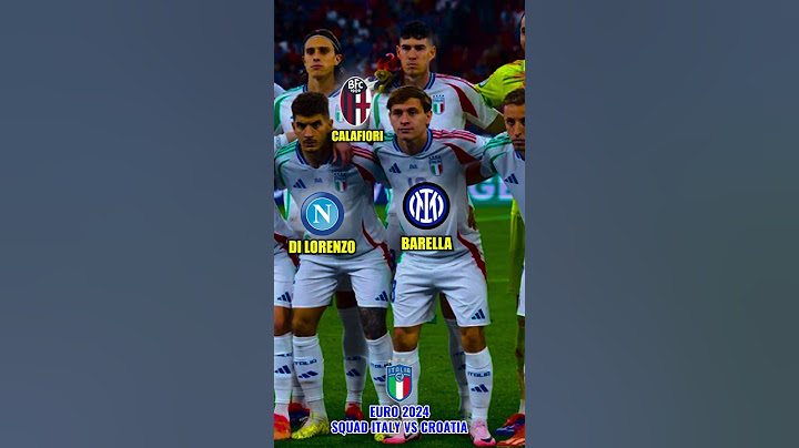 Squad Italy vs Croatia Euro 2024 (players club)