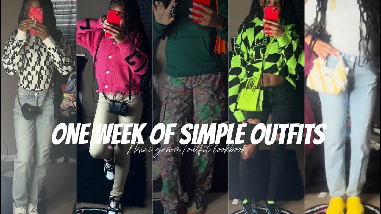 ONE WEEK OF SIMPLE OUTFITS FOR SCHOOL (+mini grwm) - YouTube