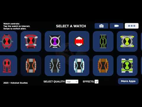 All Ben 10 Omnitrix, Aliens and Effects in Omni-Watch 3D App