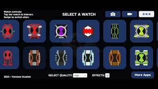 All Ben 10 Omnitrix, Aliens and Effects in Omni-Watch 3D App screenshot 3