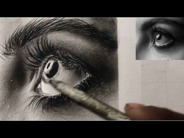 HOW TO SHADE REALISTIC EYE WITH TEARS