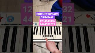 Britney Spears Criminal #easypiano #piano #пианино #pianotutorial #pianolessons #pianobeginner