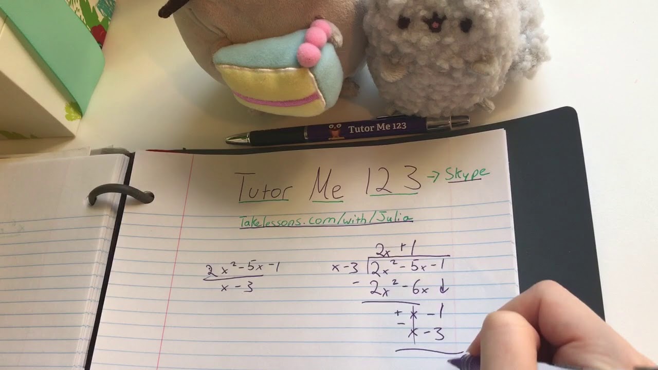 Polynomial Long Division Tutorial - YouTube