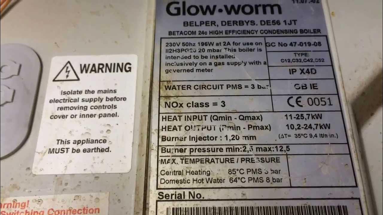 Glow worm 24 c GC 4701908 hot water not working YouTube