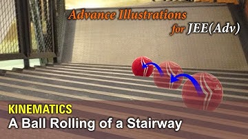 Advance Illustrations - A Ball Rolling off a Stairway | Kinematics #22 for JEE Advanced