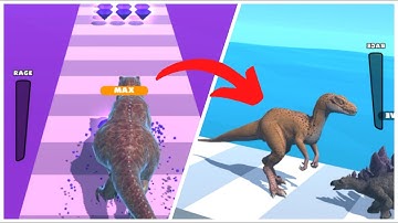"DINO RUN 3D" All Levels Gameplay//Android//IOS