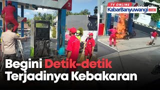Motor Vario dan Dispenser BBM di SPBU Siliragung Banyuwangi Hangus Terbakar