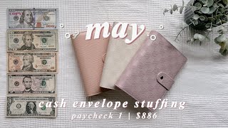 cash stuffing | $886 | may paycheck 1