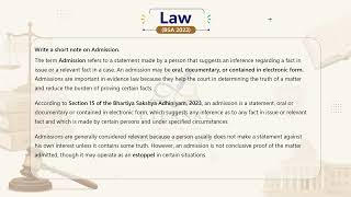 Admission Explained in Simple Words | BSA 2023 Section 15 Judicial &amp; Extra Judicial Admission