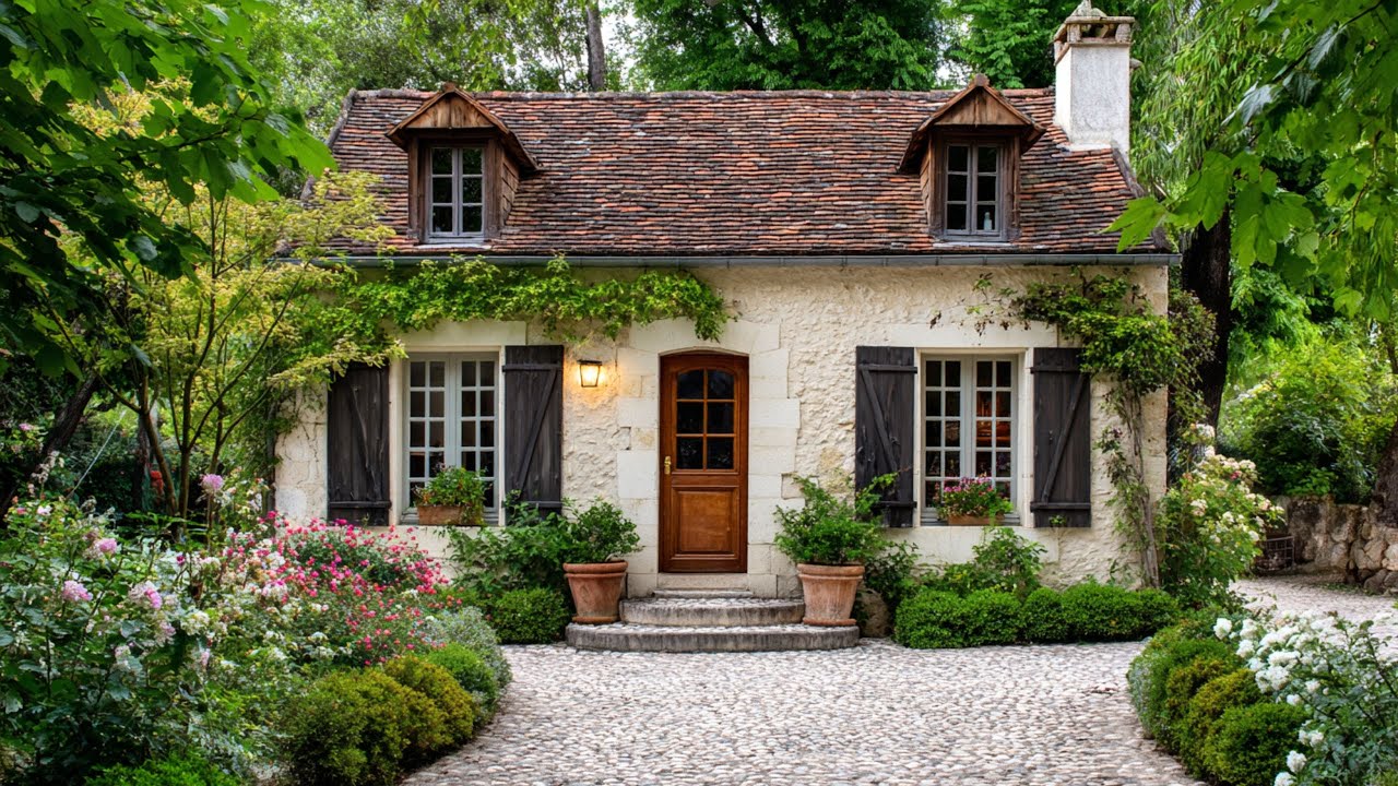 Классический французский дизайн садового домика | Спокойный дом, созданный для размеренной жизни