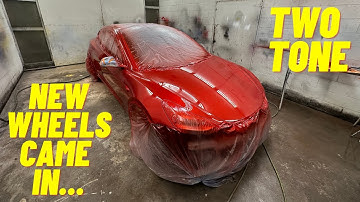 Painting The  Wrecked Tesla Model 3 & Time for New Wheels