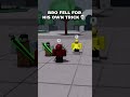 bro fell for his own trick 💀😭 #roblox #shorts
