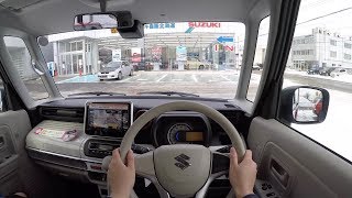 【Test Drive】 2017/2018 New Suzuki Spacia Hybrid 4WD - POV City Drive