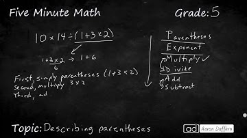 5th Grade Math Describing Parentheses