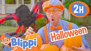 Blippi Decorates a House for Halloween! | 2 HOURS OF BLIPPI TOYS | Halloween Videos for Kids