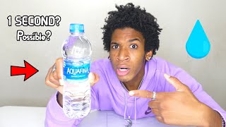 1 Second Water Drink Challenge
