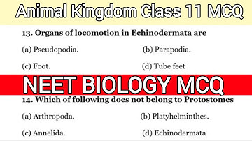 Animal Kingdom Class 11 Biology MCQ | Biology MCQ 2025 | NEET MCQ