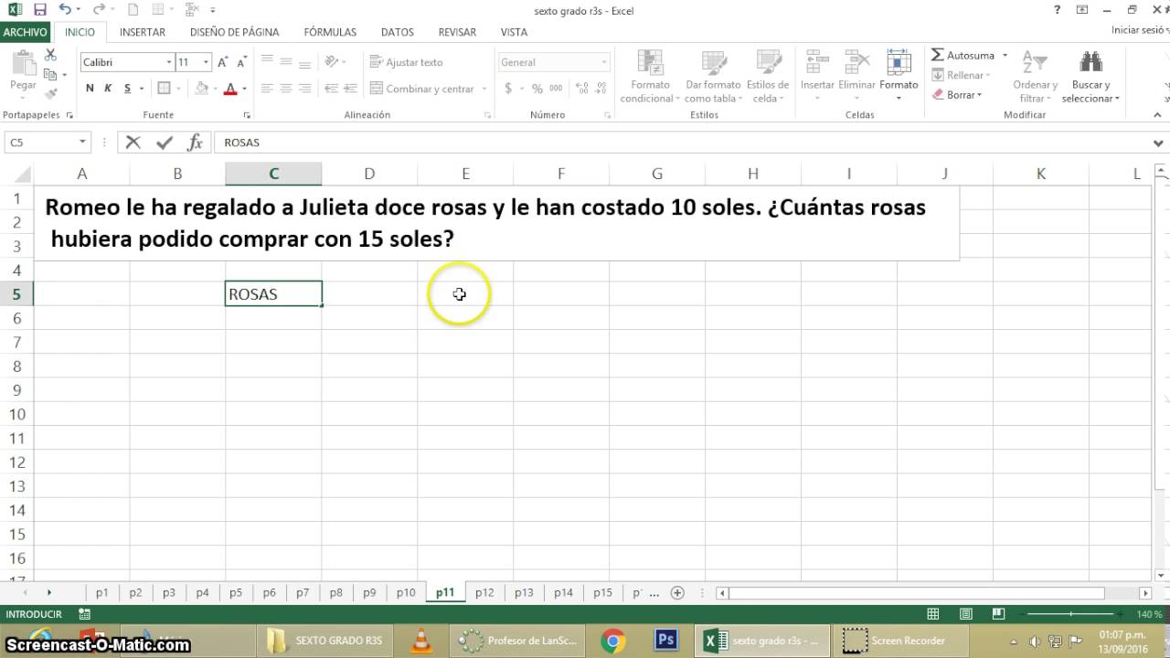 Como hacer una regla de tres en excel