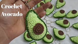 #crochet Avocado keychain step-by-step tutorial for beginners. #amigurumi #pattern #croche #handmade