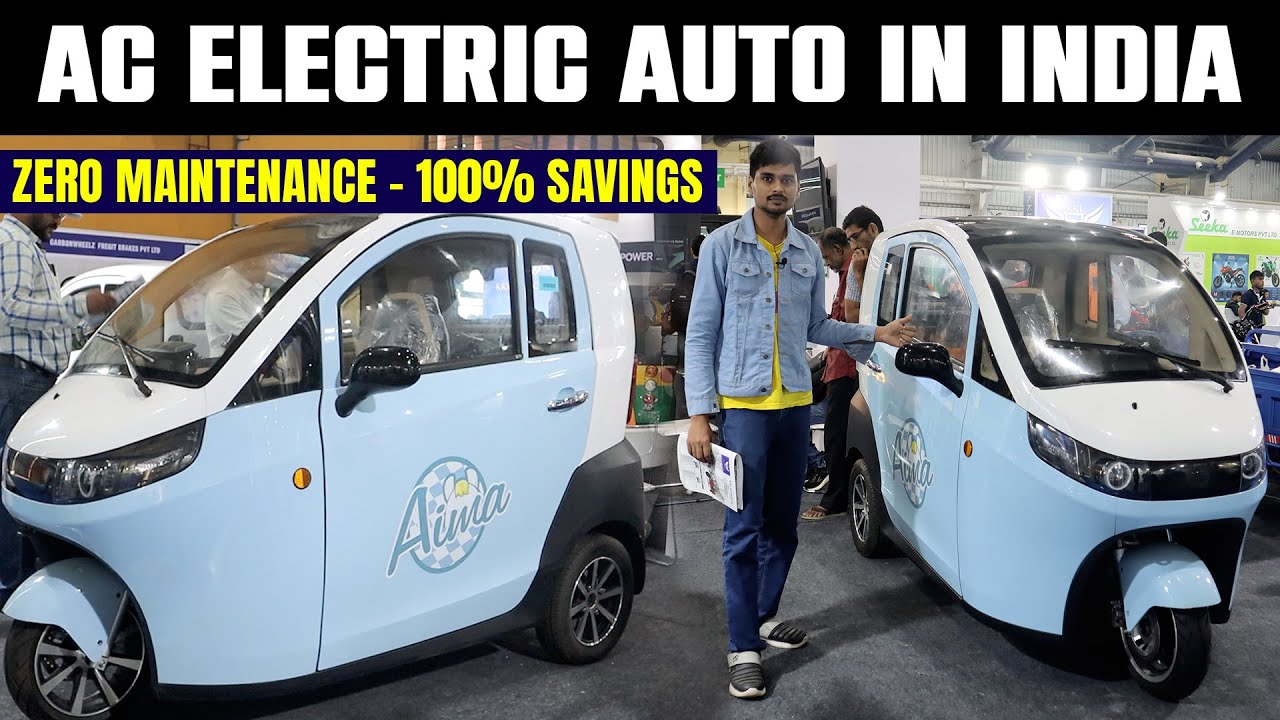 Ev Rekshaw EV Autorickshaw with AC | Erickshaw India | Green Vehicle Expo 2023 ...