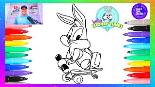 Coloring Baby Bugs Bunny Baby Looney Tunes Coloring Page | Markers