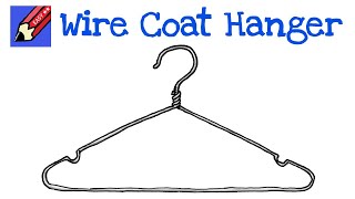 How to draw a Wire Coat Hanger Real Easy 