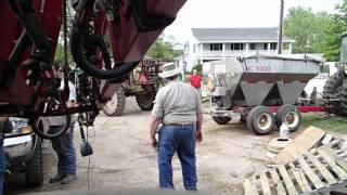 putting parts on the sprayer