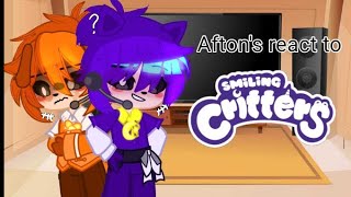 Afton's react to Smiling Critters//gacha club//(bad english and lazy video)//part 2?