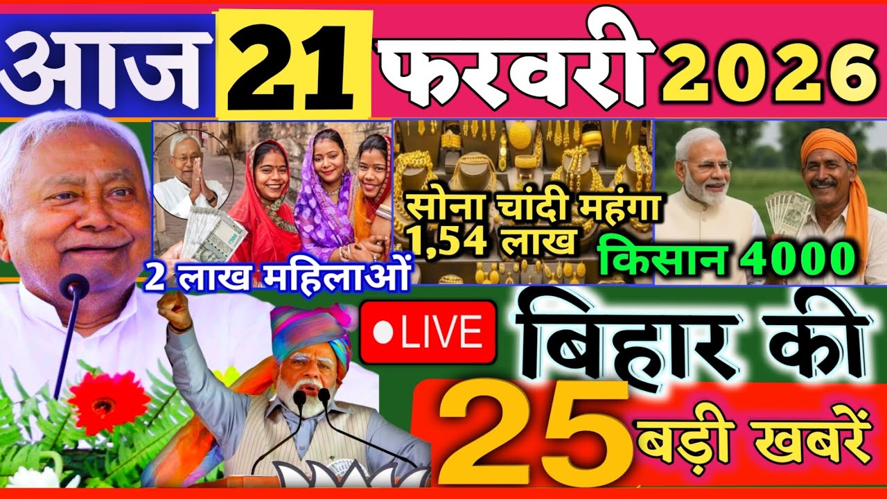 21 February 2026 | Bihar Breaking News | bihar Latest News | Nitish News| Modi,Bihar Breaking News