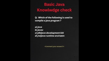 ⚡ Basic Java Knowlwdge Check Quiz | Java Compiler Question 💻 #shorts
