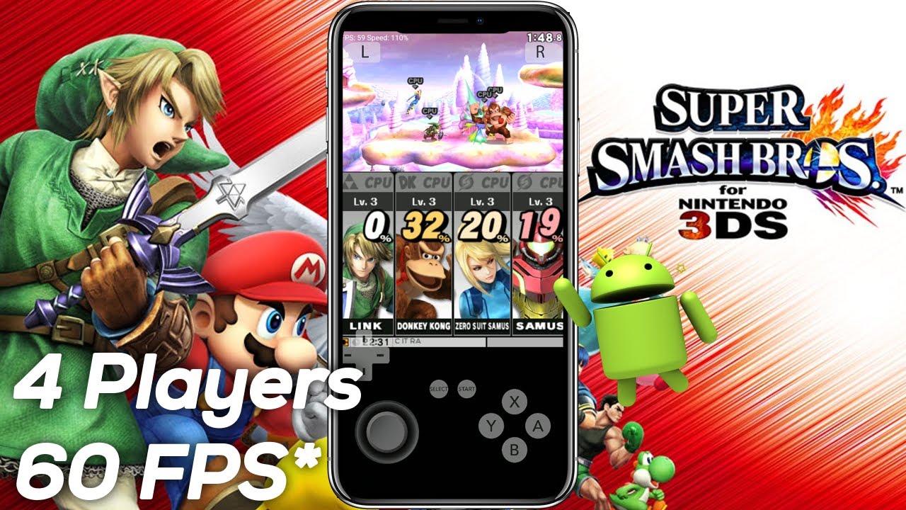 super smash bros 3ds rom citra android