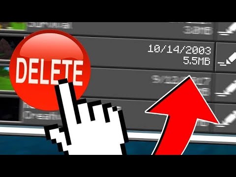 How to delete Minecraft world in10 seconds - YouTube