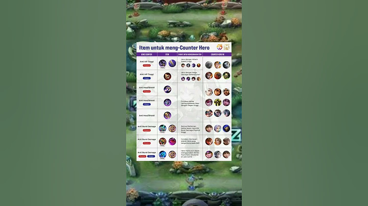 ITEM UNTUK COUNTER HERO - MOBILE LEGENDS #shorts