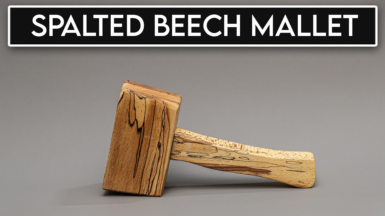 Kadimendium Beechwood Carpenter's Mallet – Wood Carving Hammer For Chisels, Furniture Assembly & Tapping (L Size, 13.8")