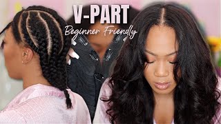 Natural V part wig beginner friendly tutorial | BeautyForever Hair