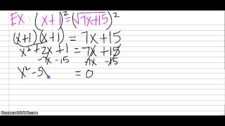VL #E.6 Solving Radical Equations