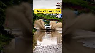 Thar vs fortuner off roading 😱 #shorts #fortuner #viral #youtubeshorts #thar #vs