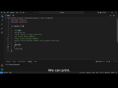 Variable Declaration and Assignment in C