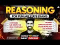 Reasoning For All Punjab State Exams 2025 By Shobhit Sir Daily 7:00 PM