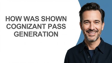 How Was Shown Cognizant Pass Generation - KevinHowTo