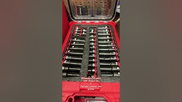 43 pcs. 3/8” impact socket set, packout compact low-profile organizer & kaizen foam. #milwaukeetools