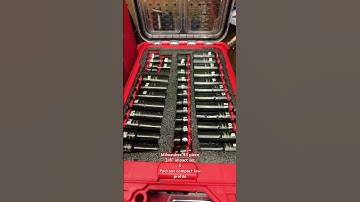 43 pcs. 3/8” impact socket set, packout compact low-profile organizer & kaizen foam. #milwaukeetools