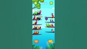 Bird Sort Puzzle Level 36 Walkthrough Solution iOS/Android