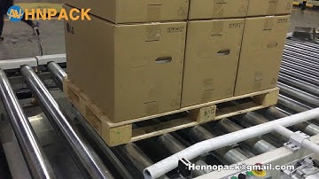 hennopack pallet center guider conveyror system